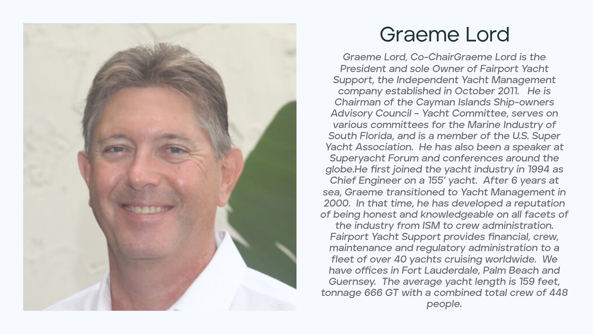 Graeme Lord — Co-Chair